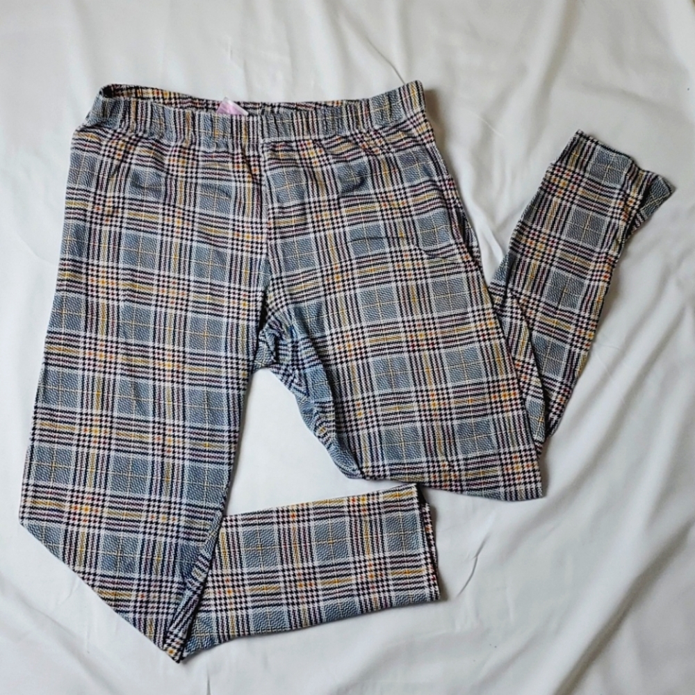 Grey plaid leggings